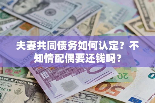 北京夫妻共同债务如何认定？不知情配偶要还钱吗？