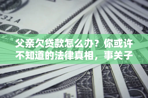 北京父亲欠贷款怎么办？你或许不知道的法律真相，事关子女未来