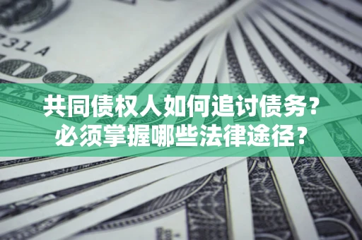 北京共同债权人如何追讨债务？必须掌握哪些法律途径？